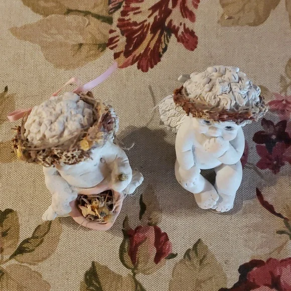DREAMSICLES Angel / Cherub - Heart Basket / Thinking of You - Lot of 2 - VTG - Picture 7 of 8